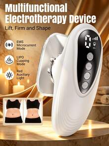 YTWO EMS Microcurrent Body Shaping Device, Fat Burning Massage Instrument, Slimming Body Massager, 4-In-1 Multifunctional Electrotherapy Massager For Skin Lifting, Fat Reduction And Essence Infusion, 1800mAh Battery - Multicolor - View 3