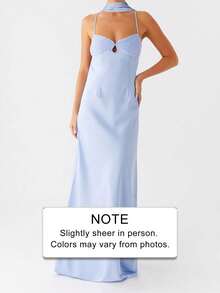 Women's Long Dresses Elegant Spring And Summer Vacation - 藍色 - 查看 7