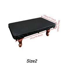 1pc Billiard Table Cover - Available In 3 Sizes (Black), Foldable And Storable, Made Of High-Quality 300D Oxford Fabric, Durable And Sturdy, Bottom Drawstring For Adjustable Size; Made Of Premium Fabric, Soft And Durable, Dustproof And Waterproof, Easily Resists Dust, Oil And Daily Wear, Suitable For Billiard Table, Large Billiard Table, American Billiard Table, Snooker Table, 8ft Billiard Table (Cover Only) - Black - View 12