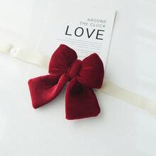 Dây buộc rèm cửa hình nơ lớn cho phòng khách, phòng ngủ, kẹp dây rèm cho rèm voan, đồ trang trí Giáng sinh - Đỏ - Xem 2