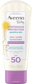 Baby Continuous Protection Zinc Oxide Mineral Sunscreen Lotion For Sensitive Skin, Broad Spectrum SPF 50, Tear-Free, Sweat- &Amp; Water-Resistant, Paraben-Free, Travel-Size, 3 Fl. Oz - ColorA - View 1