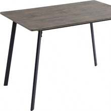 Dining Table And Chairs Set Metal Wood Effect Table Dining Set 4 Chairs - Black - View 6