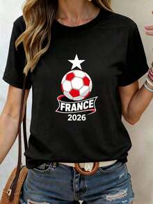 ropa de mujer camisas para mujer y2k topsT-shirtPlayera con la bandera de México para mujer, 1 pieza, camiseta vintage con estampado gráfico para primavera, camisetas para mujer, camisetas d - Negro - Ver 2
