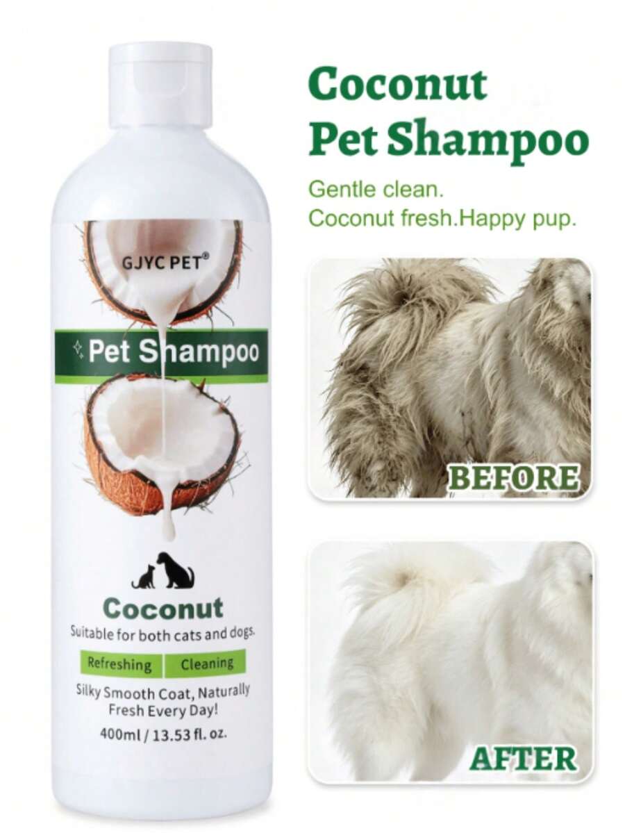 椰子除臭深层清洁犬用香波,强效除臭,适用于幼犬和猫咪,天然椰子香味,pH值平衡 - 彩色 - 查看 1