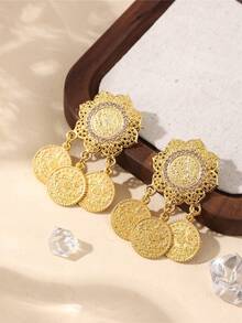 1 Pair Sunflower Shaped Women Brooches Bridal Wedding Pins Moroccan Banquet Jewelry Accessories For Ramadan Traditional Festivals - Corsage - View 11