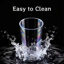 10/20/30/40/50/60pcs Transparent Mini Dessert Cups (90ml/3oz) - PS, Stackable & Reusable, Thick Smooth Rim, Easy Storage & Cleaning, Suitable For Cakes, Jelly, Appetizers, Great For Weddings, Parties, Camping, Catering And Stylish Dessert Display - Clear - View 8