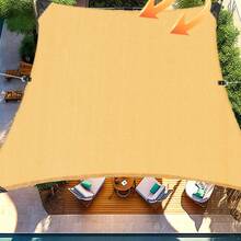 1 Bộ bạt che nắng hình chữ nhật lớn, chống thấm nước, chống tia UV 98%, thích hợp cho sân, vườn, hồ bơi, cắm trại ngoài trời, bao gồm cả cáp thép lắp đặt. - hình chữ nhật - Xem 1