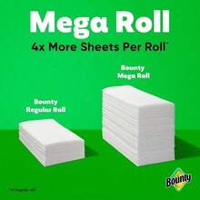 Bounty Paper Towels Select-A-Size White – 1 Mega Roll (164 Sheets/Roll), 2x More Absorbent, Quicker Picker Upper Vs. Leading Brand, Equals 4 Regular Rolls For Fewer Roll Changes - B - Xem 7