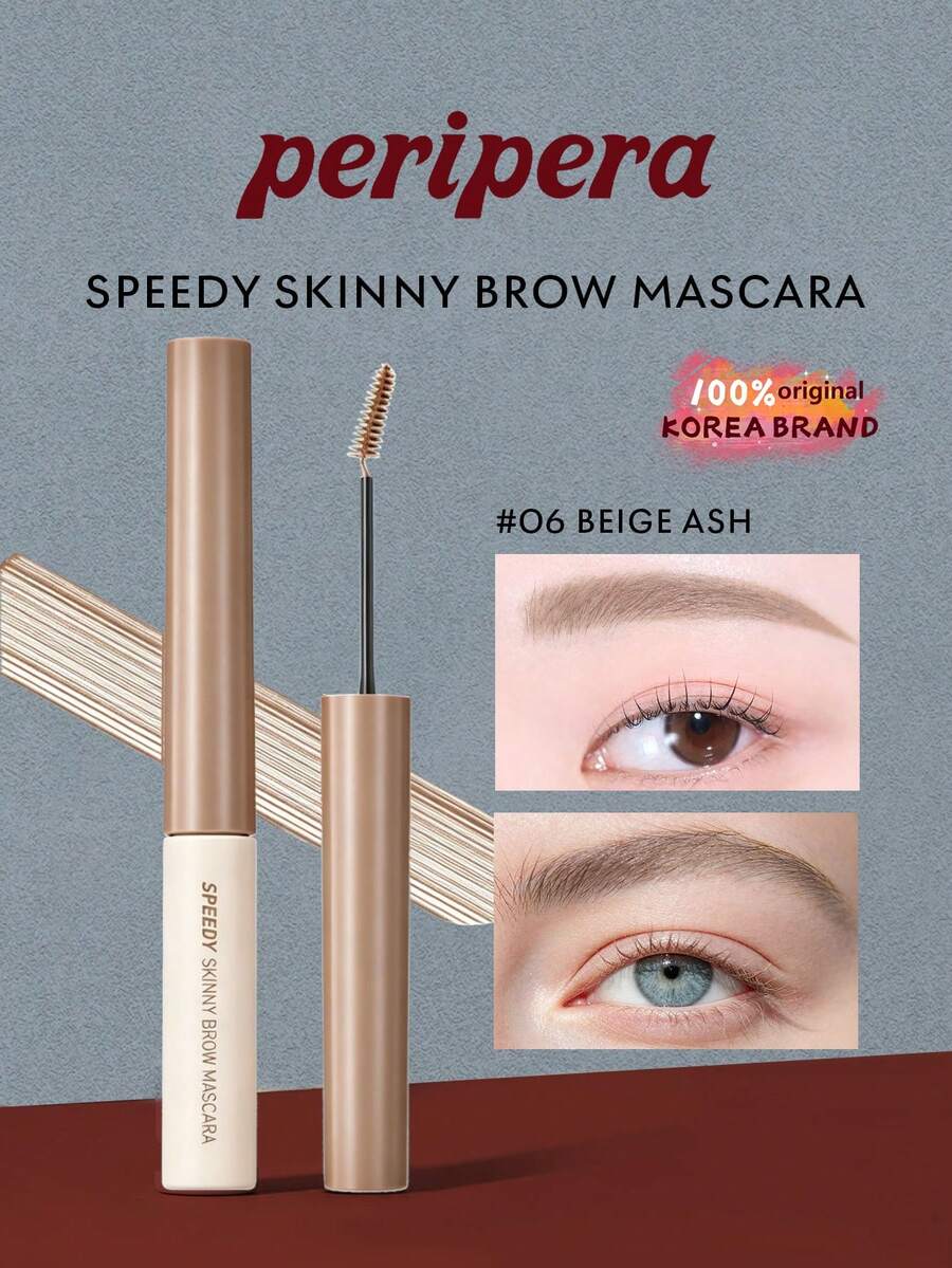 Peripera Speedy Fine Eyebrow Pencil, Smudge-Proof Long-Lasting, Waterproof Non-Clumping, Natural Gradient Brow Color, Buildable Coverage, Suitable For All Skin Types, Korean Beauty, Holiday Gift, 3g/0.1oz