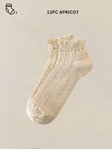 100只/80只/40只/30只装 女士隐形短袜，低帮袜，白色短袜，黑色短袜，女士袜，可爱袜，女童袜，踝袜，防滑设计，透气吸湿，柔软舒适，适合日常穿着 - 彩色 - 查看 58