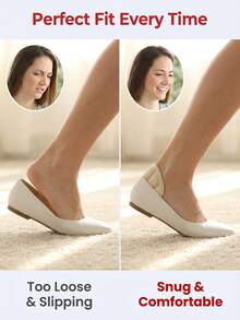 2 miếng lót gót chân mềm mại, thoải mái, kiểu dáng tối giản, vô hình. - Màu be - Xem 3