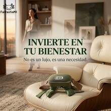 Masajeador de Cuello y Hombros Premium, Diseño Biónico de Manos Reales con Calefacción Ajustable 40°/45°, Inalámbrico con Malla Transpirable para Relajación Multiescena - Verde - Ver 11