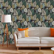 1 Roll Plant Leaf Wallpaper, Fashionable Plant Leaf Wallpaper, Exquisite Indoor Decoration Film, Suitable For Decorating Rooms, Kitchens And Cabinet Surfaces, Easy To Install And Remove, Handmade Stickers - Plant Leaves - View 2