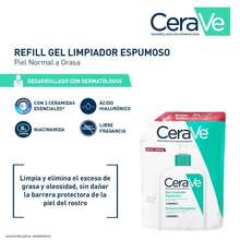 CeraVe Gel Limpiador Espumoso 473ml Limpiador Facial Piel Normal Grasa Ceramidas Acido Hialuronico Niacinamida Limpieza Profunda Uso Diario - Limpieza profunda - Ver 2