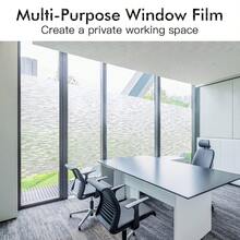 Window Privacy Film, Frosted Glass Film, Sun Blocking Static Cling For Bathroom & Office, Heat Control Anti Glare Removable, UV Rejection Non-Adhesive Covering For Home - 1PC - View 5