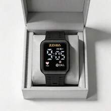 ZOEA Reloj LED Táctil para Hombre, Correa de Silicona Resistente al Agua, Diseño Deportivo y Casual - Negro 1 - Ver 4