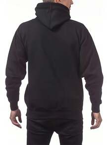 Men's 450g Heavyweight Sweatshirt - Soft Breathable Winter Hoodie With Pockets, Artistic 'Art Is Not Painting' Print, Unisex Casual Pullover (S-XXXL), Machine Washable, Black - Suitable For Autumn & Daily Wear Gift - Black - View 3