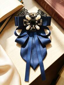 1 buah Dasi kupu-kupu berlian renda berlapis-lapis buatan tangan, unisex, desain elegan kelas atas, cocok untuk seragam, kasual, pesta, perjalanan, festival. - MultiWarna - View 3