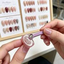 1 chiếc que nam châm tròn chính xác hình mắt mèo có tay cầm, lực hút nam châm mạnh mẽ cho sơn móng tay UV, lỗ nhìn rộng, dụng cụ hỗ trợ nghệ thuật làm móng hiệu ứng mắt mèo rỗng có thể tái sử dụng, que nam châm tự làm sơn móng tay hình mắt mèo. - Nhiều màu - Xem 5
