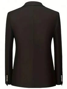 Men's Premium New Style Jacket And Pants 2 Pieces Suit, Suitable For Weddings, Parties, Graduation Ceremonies And Business Gatherings - Black - View 4