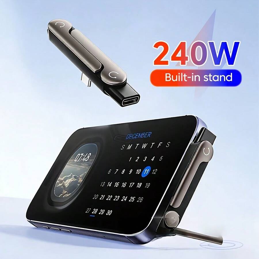 Bộ chuyển đổi sạc nhanh 240W, cổng USB-C sang USB-C cắm trực tiếp, bộ chuyển đổi OTG dùng cho game thủ, kèm dây đeo, bộ chuyển đổi truyền dữ liệu USB 2.0 di động. - Nhiều màu - Xem 1
