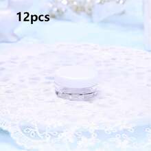 Mini Clear Cosmetic Empty Sample Jars 50/20/10/5/1 Pc,5g Plastic Container Jars, Multi-Color For Face Cream And Lotion, Lipstick, Eyeshadow, Nail Powder, Jewelry, Exquisite And Compact, Easy To Carry, Reusable, Travel Accessories - Pink - View 20