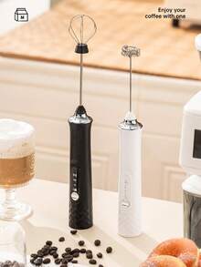 LAPUTA 1pc Electric Milk Frother, Automatic Milk Foam Maker, Handheld Milk Whisk, Battery Operated Milk Foamer, Cappuccino Maker, Creative Electric Mixer, Suitable For Kitchen And Outdoor Use, Gift For Valentine's Day And Mother's Day - Multicolor - View 11