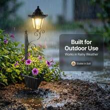 TazTir Solar Garden Stake Light W/ Flower Pot Holder - 8H Charge All Night Auto Glow - Waterproof Auto On/Off Pathway Decor - 太陽能 - 查看 4