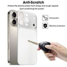 Solid Color Lens Protector Ultra-Thin Matte PC Back Film For IPhone 16 Pro/15 Pro Max/14 Pro Silver Mother's Day Gift Celebration - Silver - View 6