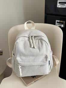 1pc New Minimalist Backpack, Casual Simplistic Fashion. Featuring Zipper Design, Adjustable Shoulder Straps, Suitable For Teenagers, Shopping, And Travel. Can Easily Fit Daily Essentials, A Versatile Stylish Item For Various Occasions. The Backpack Is Highly Applicable And Also Makes An Excellent Gift For Friends. - Multicolor - View 6