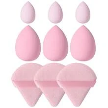Bộ dụng cụ trang điểm 26 món bao gồm: 5 bông mút trang điểm + 10 bông mút trang điểm + 5 bông phấn tam giác + 5 bông mút trang điểm mini + 1 dụng cụ vệ sinh cọ trang điểm. - Hồng - Xem 10