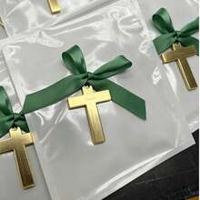 Personalized Acrylic Mirror Cross Tags: Baptism, Naming Ceremony, First Communion, Wedding Favor, Quinceañera, Party Favor, Christening Favor, Eid Al-Fitr Gift, Customized Tags - Multicolor - View 29