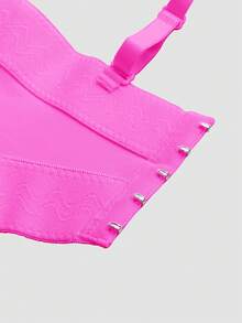 Top Bustier Sexy com Design de Corrente de Pérolas e Borla, Estilo Único de Nicho para Festival de Música, Camisole Casual de Verão para Mulheres - Pink - Visão 9