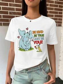 Dam-T-shirts - Vitt - Visa 2