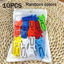 10 chiếc kẹp niêm phong túi đựng thực phẩm hình mèo, dụng cụ nhà bếp nhẹ và tiện lợi. - Nhiều màu - Xem 13