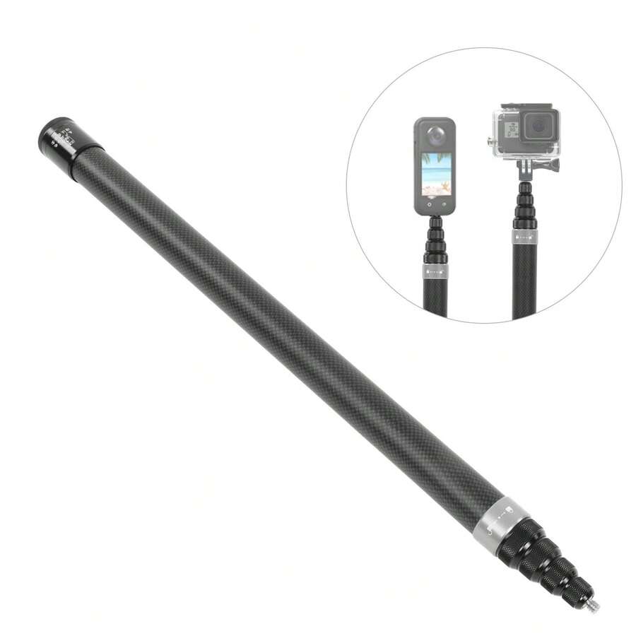 118-Inch Invisible Selfie Stick For X3, One RS, GO 2, One X2, One R, One X And Other Action Cameras, 1/4-Inch Extended Monopod Pole - View 1