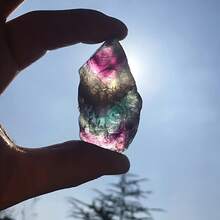 1/2/3颗天然七色萤石原石 - 彩虹般绚丽的晶体，适用于芳香疗法、家居装饰、DIY珠宝制作、节日礼物、放松辅助，表面光滑抛光 - 彩色 - 查看 10