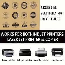50 100 Sheets A4 Kraft Paper Light Brown Non-Adhesive Printable And Writeable, Suitable For Laser And Inkjet Printers, Matte Full Sheet Sticky Paper, Label Stickers Strong Adhesive High Quality - View 6