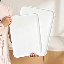 1 pieza Bandeja de plástico PP reutilizable - Para galletas, aperitivos, platos cocidos, snacks, postres, presentación de frutas, presentación de alimentos para fiestas, bandeja apilable para encimera de cocina, disponible en 2 tamaños - Profundo - Ver 10