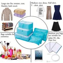 6 Piezas Juego Bolsas Organizadoras de Viaje Impermeables, Bolsas de Almacenamiento de Ropa Interior de Gran Capacidad con Cremallera, para Calcetines Sujetadores, Rosa/Azul/Gris - 6 piezas grises - Ver 1