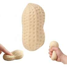 A Simulated Peanut Squeeze Toy For Adults, A Cute And Soft Fidget Toy, An Adorable Stress-Relief Squeezing Toy, Suitable For Relaxation And Stress Reduction, A Portable Mini Sensory Toy, Ideal For School And Office, A Sweet Cartoon Design Anxiety-Relief Toy, An Ideal Party Gift - Đỏ - Xem 2