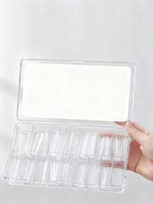 120 piezas/Caja Molde de extensión de uñas estilo sándwich, 60 piezas de molde superior + 60 piezas de molde inferior, 15 tamaños, pegatina de extensión de uñas acrílicas y de gel, con líneas guía - Multicolor - Ver 8
