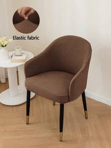 1pc Cornell High Back Chair Cover, Home Goods, Durable, Stain-Resistant, Scratch-Proof, Thick, Dust-Proof, High Elasticity, Suitable For Room, Study, And Other Seasons - Camel - View 10