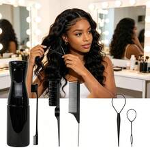 Lace Melt Spray And Tool Set, Hairline Smoothing Edge Control Finishing Tool Set, Includes Brush, Tail Comb, And Ring Tool, Suitable For Wig Installation, Modification, And Daily Styling - Lace Melting Spray - View 5