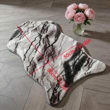 Artificial Rabbit Fur Carpet 50x80cm Non-Slip Plush Mat Milk Cow Pattern Soft Rug Suitable For Bedroom And Living Room - Cow Style - View 10
