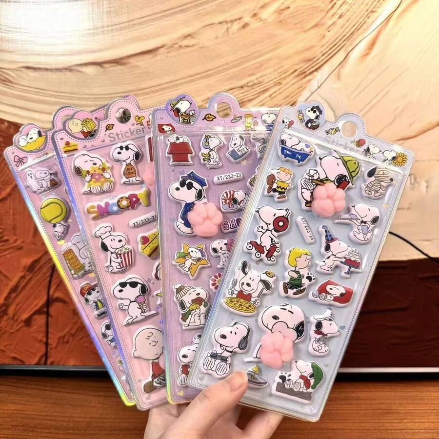 1pc Anime Cartoon 3D Sticker, Cute Animal Cat Sticker, DIY Craft 3D Sticker, Suitable For DIY Phone Cases, DIY Stickers Laptops, DIY Crafts, Laptops, Gift Packaging, Party Decoration, Perfect Holiday Gifts, Gifts For Fans And Friends, Back To School Gifts (Casual Style) - Multicolor - View 1