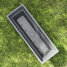Set Of 5 Stackable Plastic Flower Pots, 59 X 21 X 16 Cm, Weather-Resistant, Suitable For Indoor And Outdoor Use, Grey - B - 查看 5