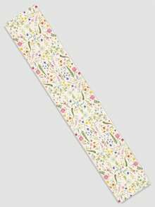Charming Linen Wild Flower Table Runner - Spring Floral Design, Suitable For Restaurant And Kitchen Decor - Multicolor - View 8