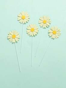 1/5 pièces Décorations de gâteau à la marguerite, Décorations de gâteau à la marguerite, Décoration de gâteau à motif marguerite, Décorations de gâteau à la marguerite, Décoration de cure-dents à la marguerite pour cupcakes, Fleurs de marguerite de printemps, Décoration de fleurs en papier polyvalente, Convient pour la table de dessert d'anniversaire, le mariage, la douche de mariage, 1 set - Multicolore - Voir 9