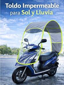 Toldo Protector para Motocicleta – Protección Contra Sol y Lluvia - Rosa Fucsia - Ver 6